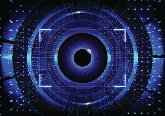 vector illustration of technology eye detection abstract background.technology background. - 636818495