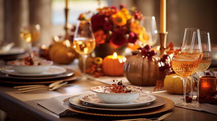 Naklejka na ściany i meble Feast of Thanks: A Heartfelt Thanksgiving Celebration