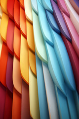 Ios style wallpaper rainbow colors wide lines. AI generative