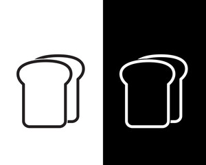 Toast food icon vector logo design illustration