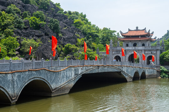 views of hoa lu ancient capital in ninh binh, vietnam