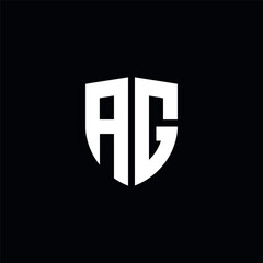 Letter ag or ga logo template