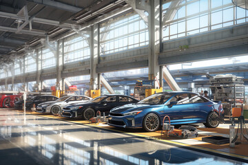 Naklejka premium 自動車整備工場イメージ01