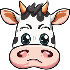 Cute Cow, Animal Typography Quote Design.