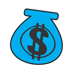 sack of money logo icon vector