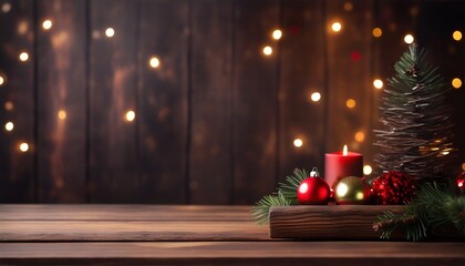 Naklejka na ściany i meble christmas tree and candles