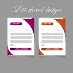Modern professional clean letterhead design.
