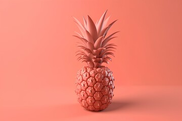 pineapple on a coral background made by midjeorney