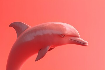 dolphin isolated on a coral background made by midjeorney