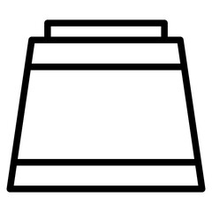 The Black Skirt Icon Symbol is Perfect as an Additional Element to your Design