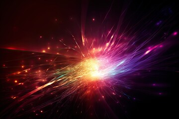 Futuristic flow. Dynamic light and motion. Abstract energy. Neon waves of technology. Digital elegance. Glowing waves on black