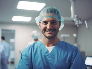A surgeon in the operating room