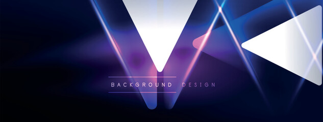 Neon lights hacking geometric background, virtual reality or artificial intelligence concept, cyberpunk geometric template for wallpaper, banner, presentation, background