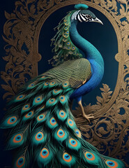 background with peacock