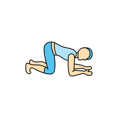 yoga pose icon. filled outline icon