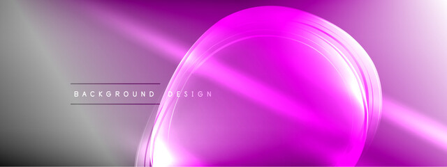 Obraz premium Vector abstract background - liquid transparent bubble shapes on fluid gradient with shadows and light effects