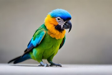 blue and gold macaw generated by AI