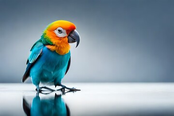blue and gold macaw generated by AI