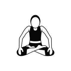 yoga pose icon. glyph icon