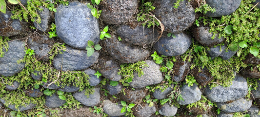 Small stone wall background texture