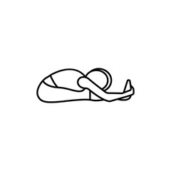 yoga pose icon. outline icon