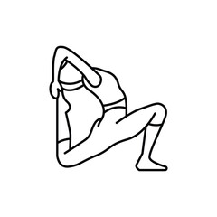 yoga pose icon. outline icon