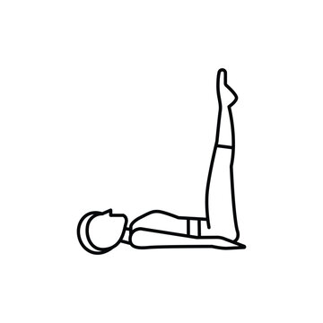 recommend clip art: yoga pose icon. outline icon