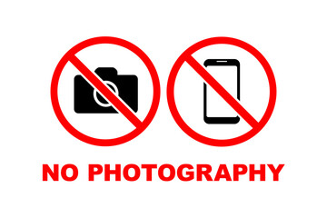 撮影禁止のイラスト