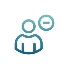 user cancel gradient icon