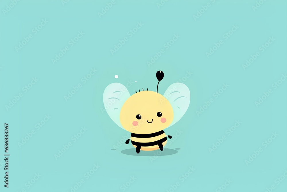 Sticker bee made by midjourney