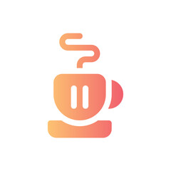 cafe flat gradient icon