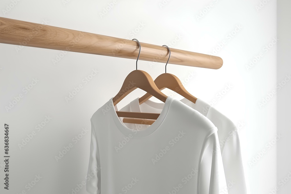 Wall mural clothes hangers made by midjeorney