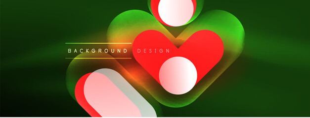 Neon circle abstract background. Template for wallpaper, banner, presentation, background