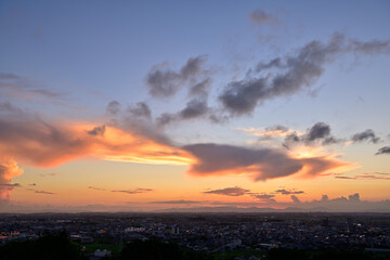 八ツ面山からの夕景