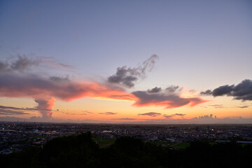 八ツ面山からの夕景