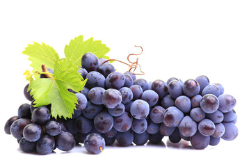 Bunch of grapes isolated on white