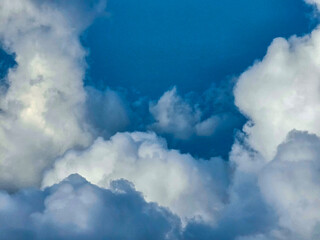 Blue sky and white cloud.