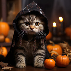 Cat in Halloween