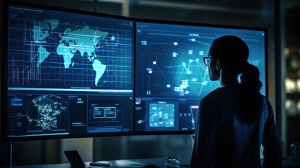 Naklejka premium Stock trading and monitoring