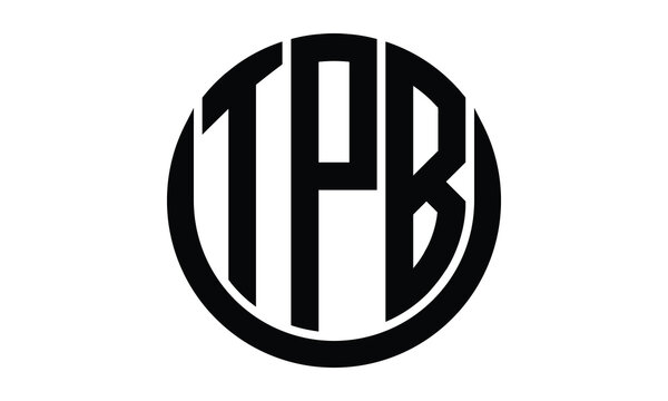 TPB shield in circle logo design vector template. lettermrk, wordmark, monogram symbol on white background.