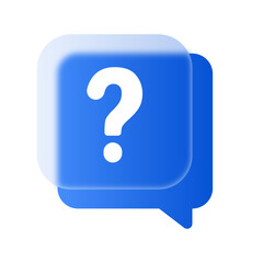 Question Box Glassmorphism UI Icon Sign and Symbol Design Illustrator Png Svg	