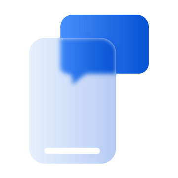 Phone Text Glassmorphism UI Icon Sign and Symbol Design Illustrator Png Svg	