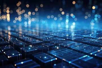 Cloud computing transfer big data on internet. futuristic digital technology .Generative AI