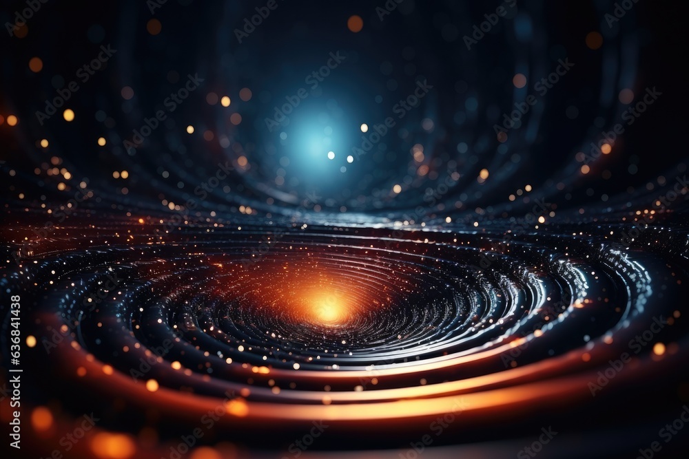 Wall mural orbit of universe colourful abstract background. generative ai