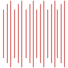 Digital png illustration of parallel red lines in groups of three on transparent background