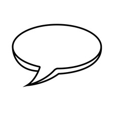 Digital png illustration of empty white speech bubble on transparent background