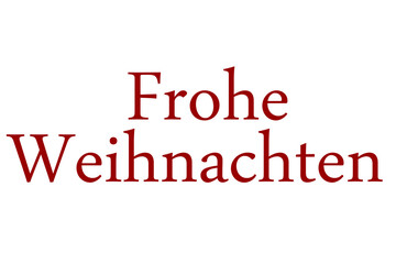 Fototapeta na wymiar Digital png of frohe weihnachten text in red on transparent background