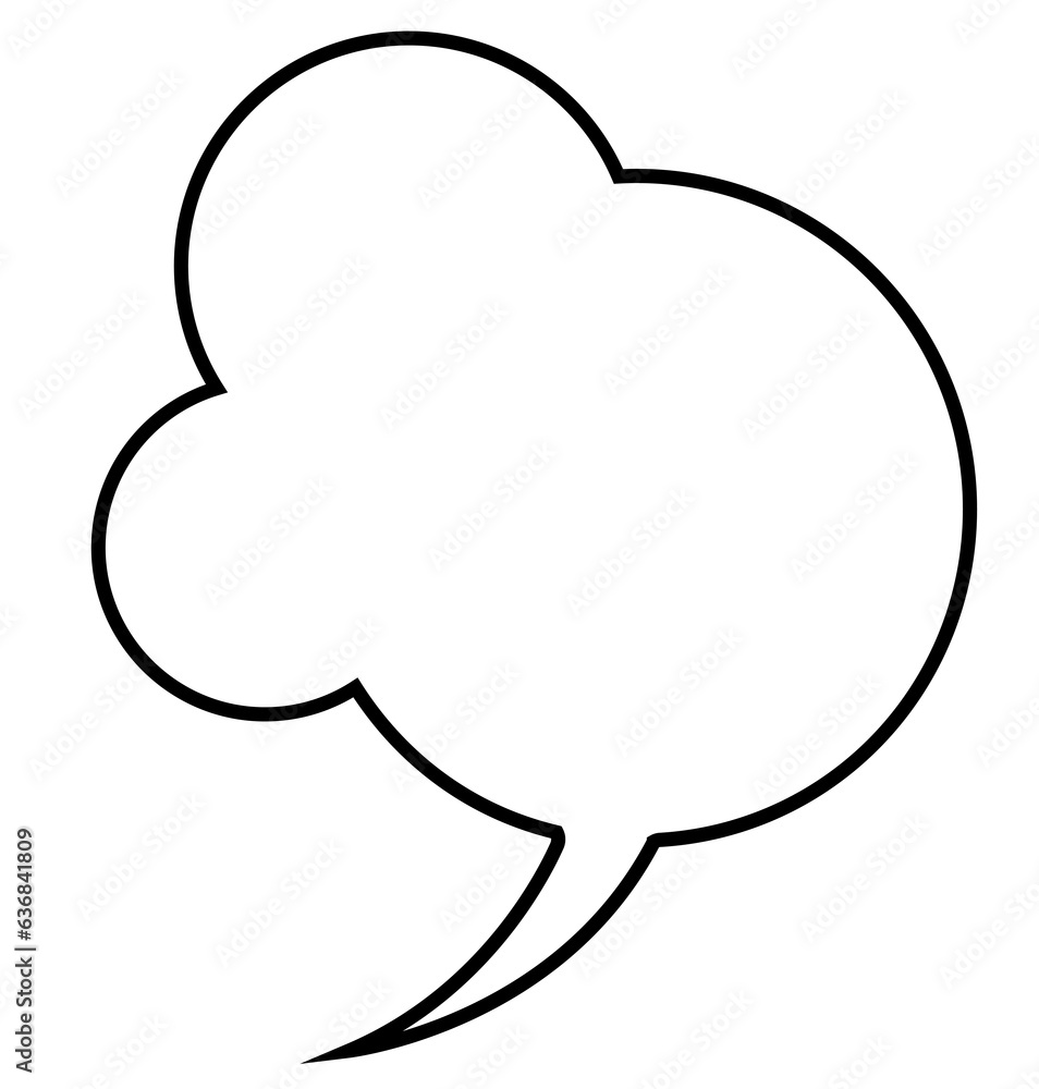 Aufkleber digital png illustration of empty white speech bubble with copy space on transparent background
