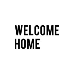 Digital png of welcome home text in black capital letters on transparent background