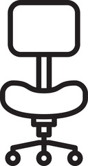 Office chair outline icon